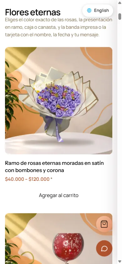 Catálogo de Detalles de Amor visto desde un celular
